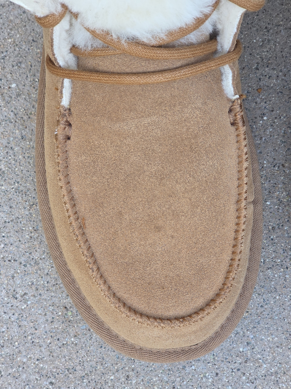 UGG Diara Boot Chestnut Suede Shearling Fur Cuffed Booties Women's Size 10 - Picture 9 of 13